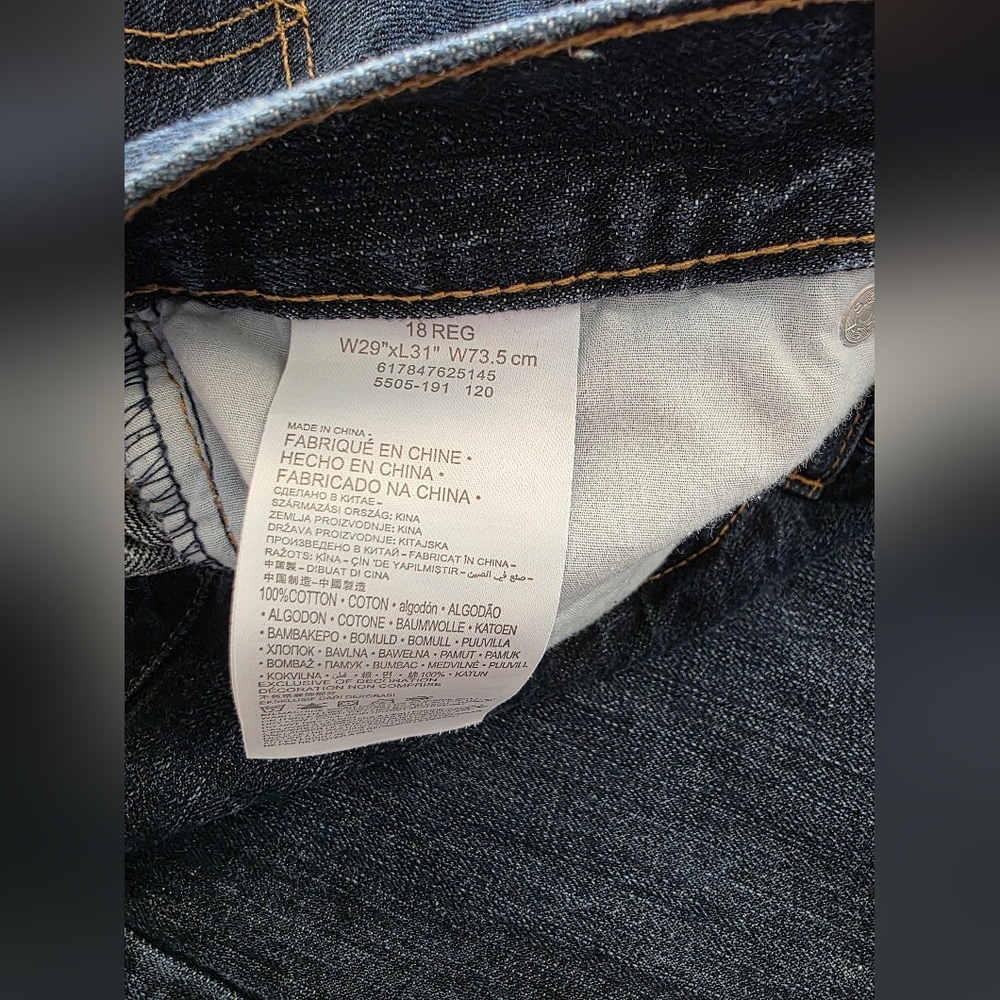 Levi Strauss 514 Straight Leg Denim Dark Indigo Blue Minimalist Core Indie Skate - Picture 7 of 13